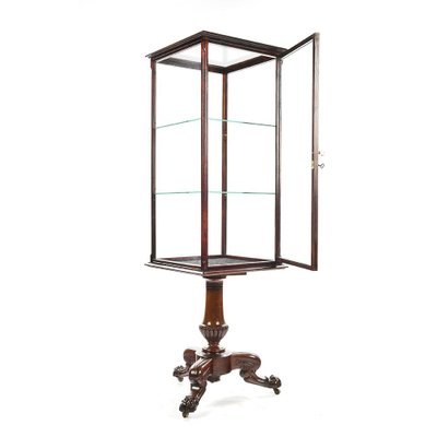 Rotating Vitrine in Mahogany and Oak-NQ-820725