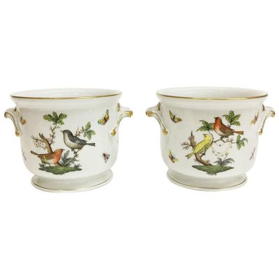 Rothschild Porcelain Cachepots from Herend, Set of 2-UCH-1224613