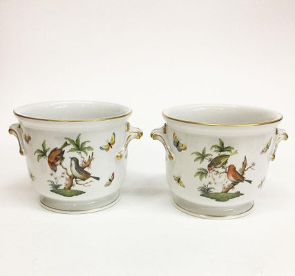 Rothschild Porcelain Cachepots from Herend, Set of 2-UCH-1224613