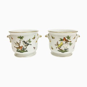 Rothschild Porcelain Cachepots from Herend, Set of 2-UCH-1224613