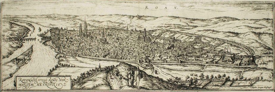 Rotomagus, Map from ''Civitates Orbis Terrarum'' - by F. Hogenberg - 1572/1617 1572/1617-ZCI-758788