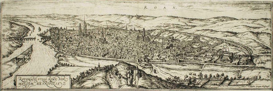 Rotomagus, Map from ''Civitates Orbis Terrarum'' - by F. Hogenberg - 1572/1617 1572/1617