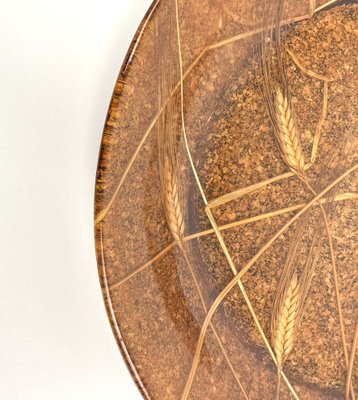 Round Acrylic Centerpiece with Wheat Inclusions, Italy, 1970s-LYQ-1419256