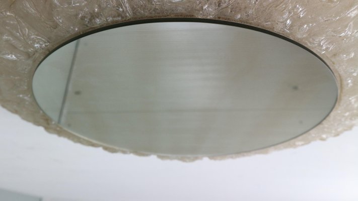 Round Acrylic Illuminated Mirror with Lightening attributed to Egon Hillebrand for Hille, Germany, 1970s-DT-2026259