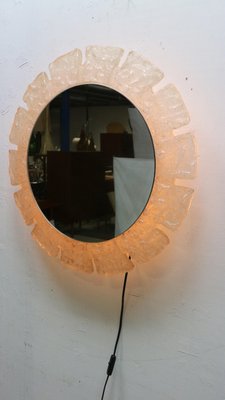 Round Acrylic Illuminated Mirror with Lightening attributed to Egon Hillebrand for Hille, Germany, 1970s-DT-2026259