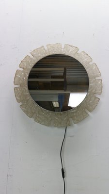 Round Acrylic Illuminated Mirror with Lightening attributed to Egon Hillebrand for Hille, Germany, 1970s-DT-2026259