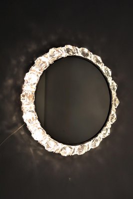 Round Backlit Wall Mirror with Chrome and Crystal Glass by Bakalowits, 1960s-VNE-965942