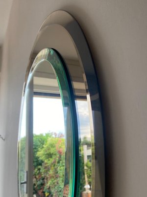 Round Beveled Crystal Mirror from Lupi Cristal Luxor, Italy, 1970s-OAQ-1417621