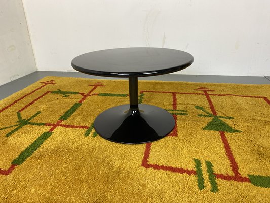 Round Black Side Coffee Table by Pierre Paulin for Artifort, 1970s-DE-1747087