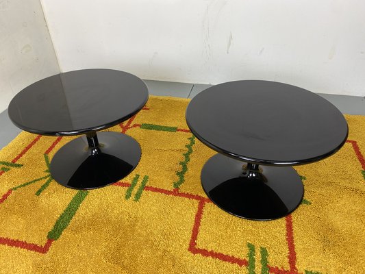 Round Black Side Coffee Table by Pierre Paulin for Artifort, 1970s-DE-1747087