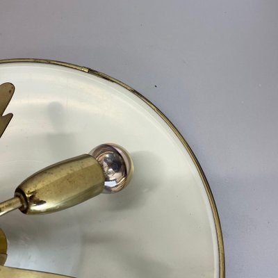 Round Brass Ceiling Light Flushmountby Gio Ponti, Italy 1950s-QZ-1772930