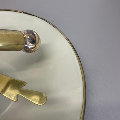 Round Brass Ceiling Light Flushmountby Gio Ponti, Italy 1950s-QZ-1772930