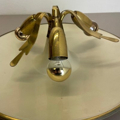 Round Brass Ceiling Light Flushmountby Gio Ponti, Italy 1950s-QZ-1772930