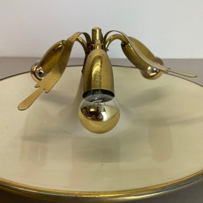 Round Brass Ceiling Light Flushmountby Gio Ponti, Italy 1950s-QZ-1772930