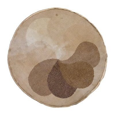 Round Brown Flower Rug from Desso, 1970s-XMR-1417594