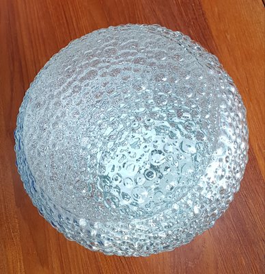 Round Bubble Glass Ceiling Lamp with Ceramic Frame-QDP-1357502