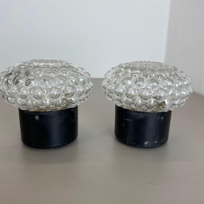 Round Bubble Glass Wall Lights in the style of Tynell, France, 1950s, Set of 2-QZ-1706130