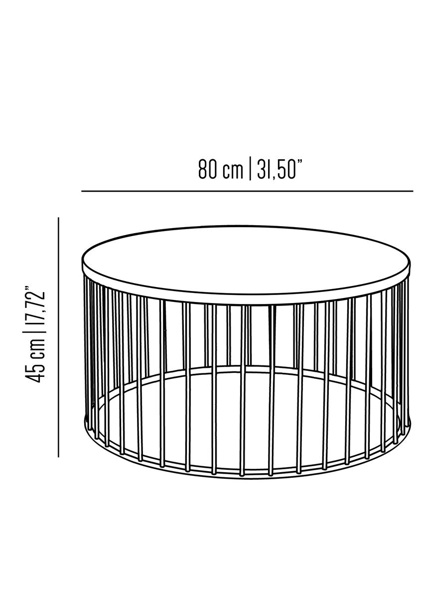 Round Cage Coffee Table by Niccolo De Ruvo for Brass Brothers