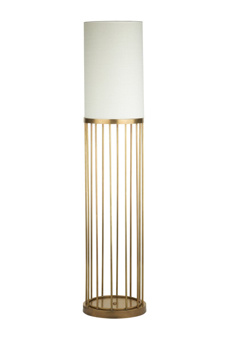 Round Cage Floor Lamp by Niccolo De Ruvo for Brass Brothers