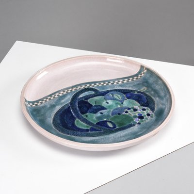 Round Ceramic Dish by Robert & Jean Cloutier, 1960s-GJR-1426402