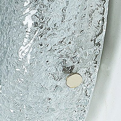 Round Clear Textured Glass Flush Mount, Limburg, 1970s-VDW-2036503