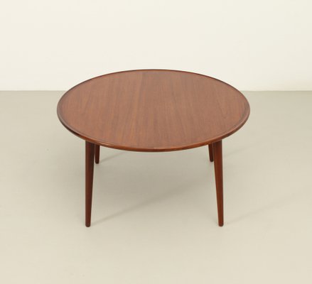 Round Coffee Table in Teak Wood by Bc Møbler, Denmark, 1960s-UB-1818673