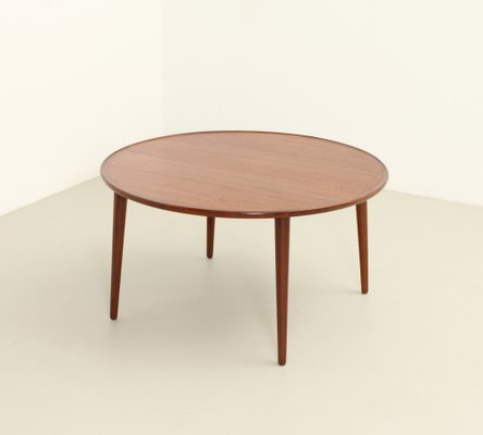 Round Coffee Table in Teak Wood by Bc Møbler, Denmark, 1960s-UB-1818673