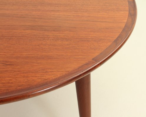 Round Coffee Table in Teak Wood by Bc Møbler, Denmark, 1960s-UB-1818673