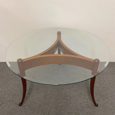 Round Coffee Table with Beveled Glass-IGT-943779