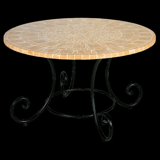 Round Diamante Marble Mosaic Table from Egram