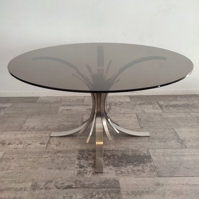 Round Dining Table by Maria Pergay, France, 1970s-WBX-1289946