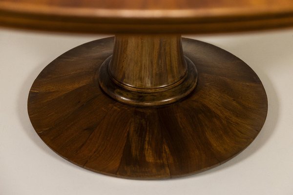 Round Dining Table in Mahogany and Terrazzo, Italy, 1950s-UQV-1768401