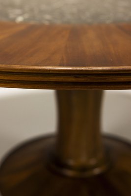 Round Dining Table in Mahogany and Terrazzo, Italy, 1950s-UQV-1768401