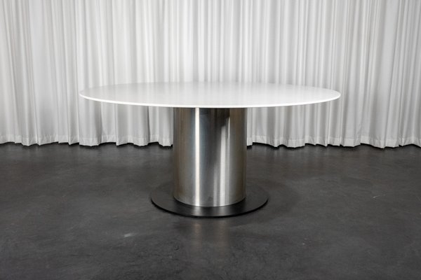 Round Dining Table with Central Barrel-PMQ-2020323