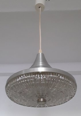 Round Funnel-Shaped Aluminum Ceiling Lamp, 1970s-HOI-777049