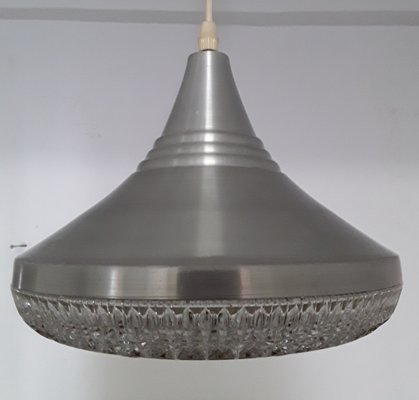 Round Funnel-Shaped Aluminum Ceiling Lamp, 1970s-HOI-777049