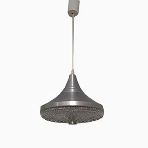 Round Funnel-Shaped Aluminum Ceiling Lamp, 1970s-HOI-777049