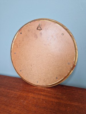 Round Gilded Wood Mirror, Early 20th Century-FAX-2035676