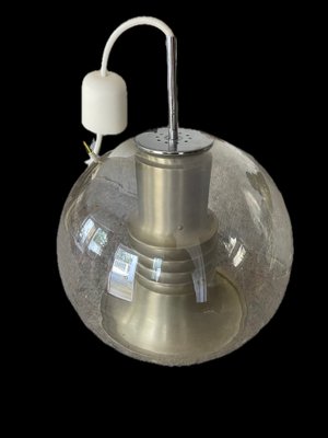 Round Glass Pendant Light from Leclaire & Schäfer, Germany, 1960s-XHV-2041342