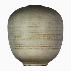 Round Gray Vase in Stoneware by Carlo Zauli, 1960s-IVC-1176259