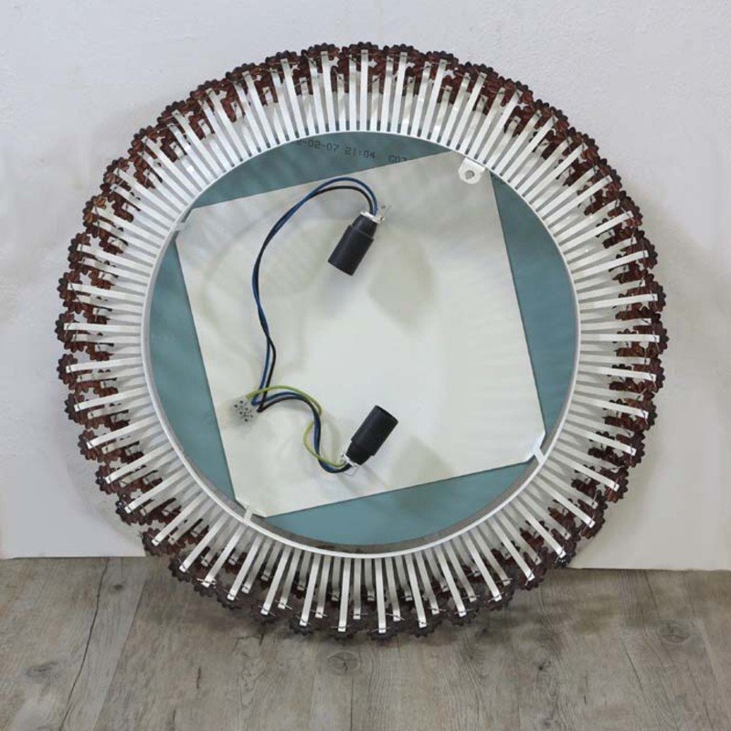 Round Illuminated Mirror by Emil Stejnar for Rupert Nikoll Wien