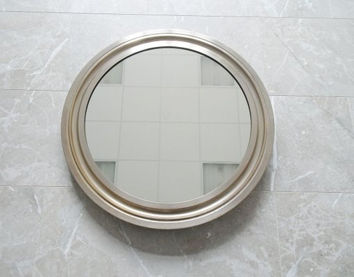 Round Italian Metal Narciso Mirror by Sergio Mazza for Artemide, 1960s-POM-857809