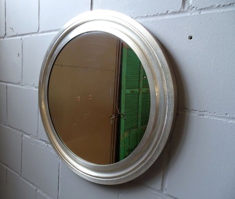 Round Italian Metal Narciso Mirror by Sergio Mazza for Artemide, 1960s-POM-857809