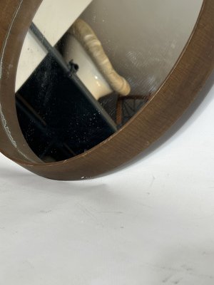 Round Italian Wooden Wall Mirror, 1950s-OT-1309474