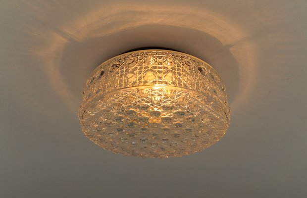 Round Knobbed Glass Flush Mount or Wall Lamp, Germany, 1960s-KQB-1816710