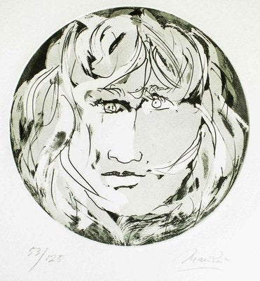 Round Medusa - Original Etching by Giacomo Manzù - 1970 1970-ZCI-761615