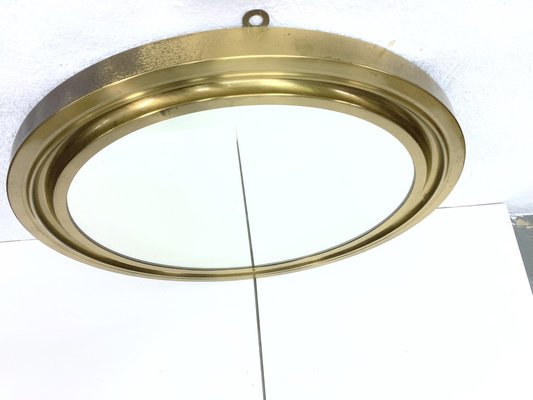 Round Mirror with Brass Frame by Sergio Mazza for Artemide, 1960s-AET-1720192