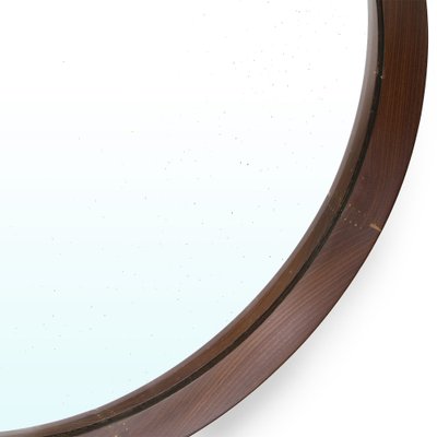 Round Mirror with Leather Strap, 1960s-EZ-1706722