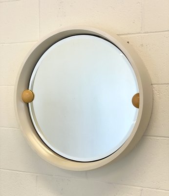 Round Mirrors in Lacquered Wood, 1970s, Set of 2-NPC-1767645