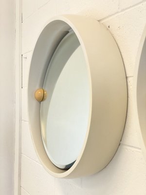 Round Mirrors in Lacquered Wood, 1970s, Set of 2-NPC-1767645